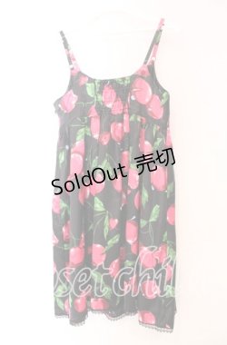 画像3: MILK / タランチェリースリップドレス  ブラック×ローズチェリー O-25-11-17-074-ML-OP-OW-OS