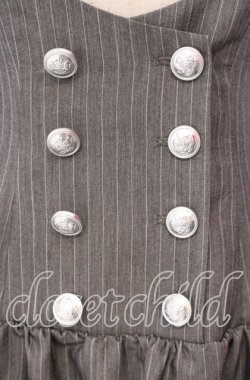 画像2: axes femme POETIQUE / ストライプジャンスカ M グレー O-25-11-17-007-AX-OP-OW-OS