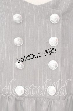 画像2: axes femme POETIQUE / ストライプジャンスカ M グレー O-25-11-17-007-AX-OP-OW-OS