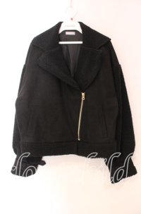 axes femme POETIQUE / ボアデザインライダース M クロ O-25-11-17-079-AX-JA-OW-OS