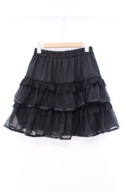 画像3: axes femme POETIQUE / ボリュームティアードミニスカート M クロ O-25-11-17-008-AX-SK-OW-OS