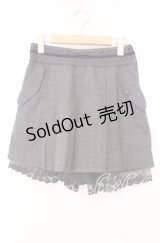 axes femme / チェック柄フレアキュロット  グレー O-25-11-17-011-AX-PA-IG-OS