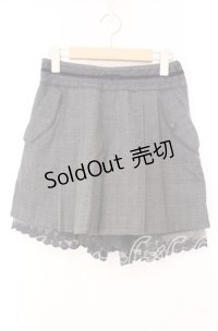 axes femme / チェック柄フレアキュロット  グレー O-25-11-17-011-AX-PA-IG-OS