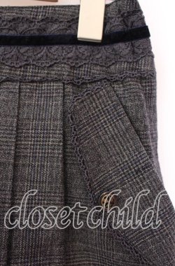 画像2: axes femme / チェック柄フレアキュロット  グレー O-25-11-17-011-AX-PA-IG-OS