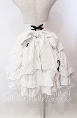 画像4: Chalmiere / ストライプフリルスカート M シロ O-25-11-17-001-LO-SK-OW-OS