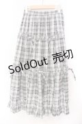 axes femme POETIQUE / チェック柄ティアードスカート M クロ O-25-11-17-014-AX-SK-OW-OS