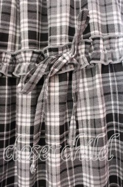 画像2: axes femme POETIQUE / チェック柄ティアードスカート M クロ O-25-11-17-014-AX-SK-OW-OS