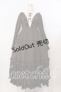 axes femme kawaii / クラシカルフリルロングワンピ M ブラウン O-25-11-17-002-AX-OP-OW-OS