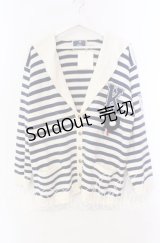 KETTY / 帽子ブローチボーダーセーラーカーディガン  アイボリー×ネイビー O-25-11-17-017-EL-TO-IG-OS