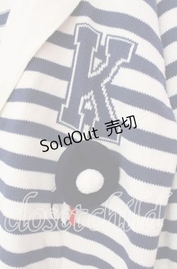 画像2: KETTY / 帽子ブローチボーダーセーラーカーディガン  アイボリー×ネイビー O-25-11-17-017-EL-TO-IG-OS