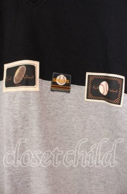 画像2: Karl Helmut / スポーツパッチビッグTシャツ  ブラック×グレー O-25-11-17-018-EL-TO-IG-OS