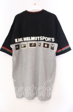 画像3: 【SALE】Karl Helmut / スポーツパッチビッグTシャツ  ブラック×グレー O-25-11-17-018-EL-TO-IG-ZT446 (3)