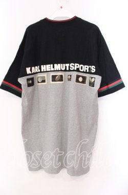 画像3: Karl Helmut / スポーツパッチビッグTシャツ  ブラック×グレー O-25-11-17-018-EL-TO-IG-OS