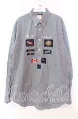 Karl Helmut / チェックワッペンシャツ  クロ×シロ O-25-11-17-019-EL-BL-IG-ZT447