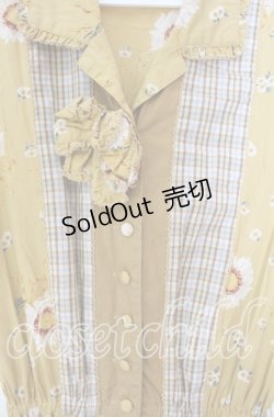 画像2: pa.se.ri. / チェック切り替えマーガレットワンピース  マスタード O-25-11-17-022-LO-OP-IG-OS