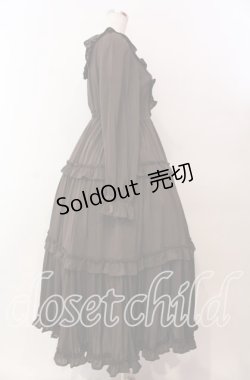 画像3: axes femme kawaii / クラシカルフリルロングワンピ M ブラウン O-25-11-17-002-AX-OP-OW-OS