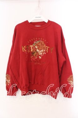 画像1: KETTY / ブーケ刺繍トレーナー  アカ O-25-11-17-023-EL-TO-IG-OS