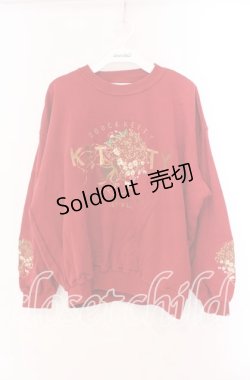 画像1: KETTY / ブーケ刺繍トレーナー  アカ O-25-11-17-023-EL-TO-IG-ZT478