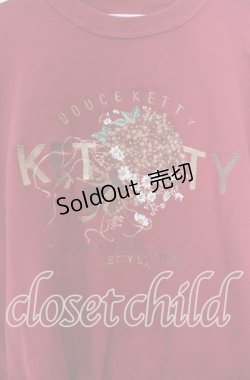 画像2: KETTY / ブーケ刺繍トレーナー  アカ O-25-11-17-023-EL-TO-IG-ZT478