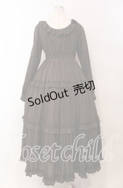 画像4: axes femme kawaii / クラシカルフリルロングワンピ M ブラウン O-25-11-17-002-AX-OP-OW-OS