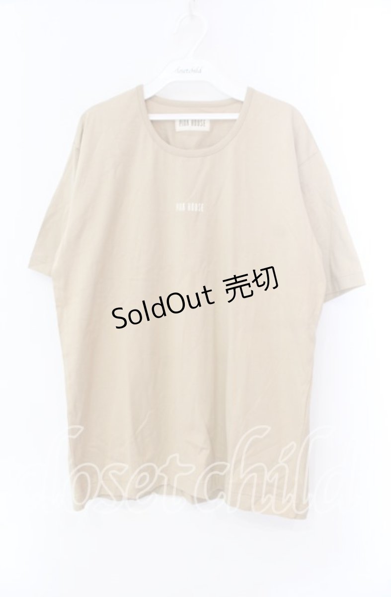 画像1: 【SALE】PINK HOUSE / ロゴプリントTシャツ  ベージュ O-25-11-17-027-LO-TO-IG-ZT179 (1)