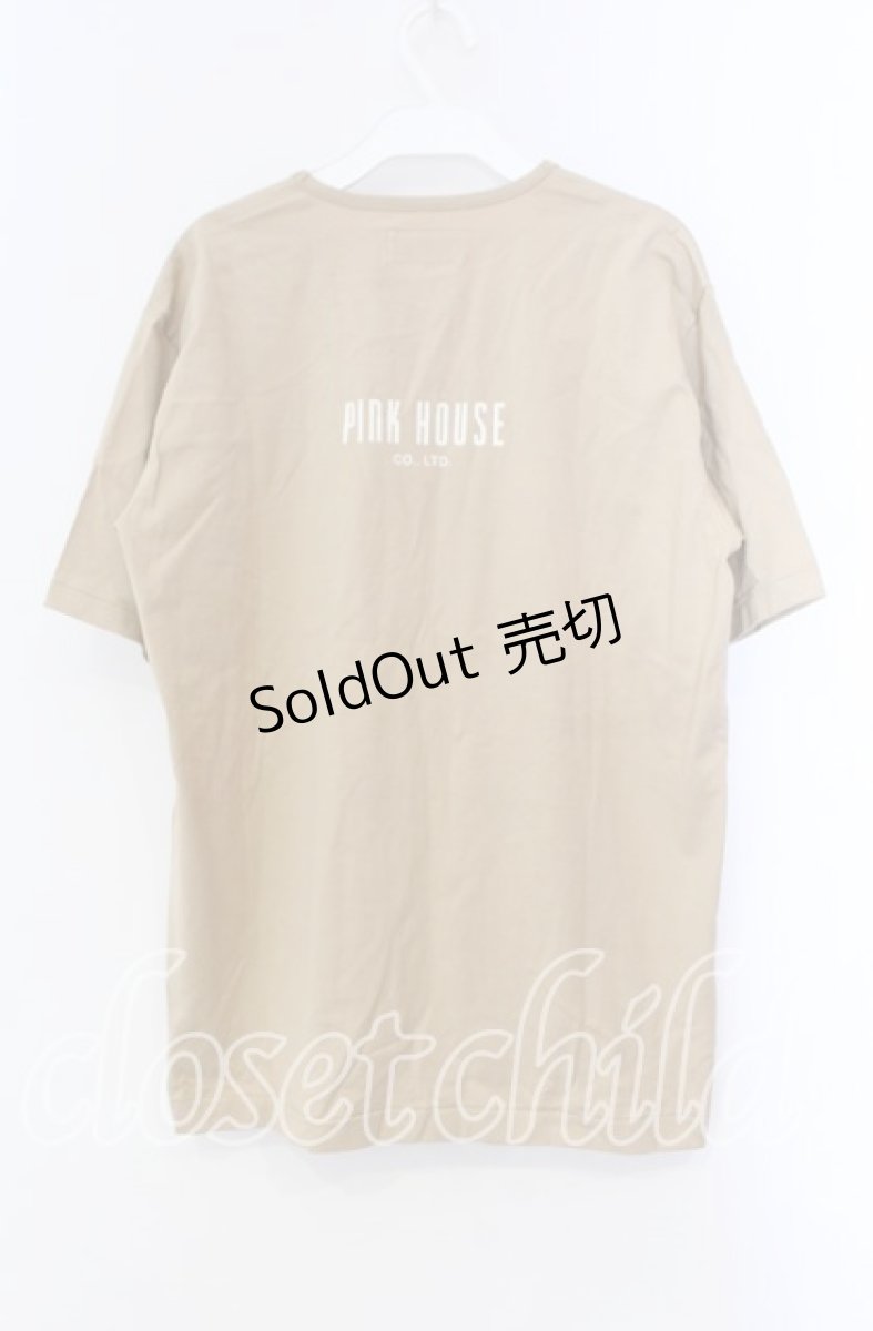 画像2: 【SALE】PINK HOUSE / ロゴプリントTシャツ  ベージュ O-25-11-17-027-LO-TO-IG-ZT179 (2)