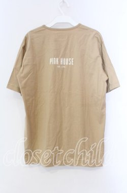 画像2: PINK HOUSE / ロゴプリントTシャツ  ベージュ O-25-11-17-027-LO-TO-IG-OS