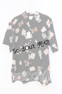 Karl Helmut / トランプ柄シャツ  クロ O-25-11-17-028-EL-BL-IG-OS