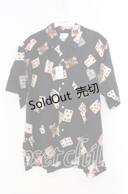 画像1: Karl Helmut / トランプ柄シャツ  クロ O-25-11-17-028-EL-BL-IG-OS