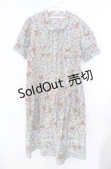 PINK HOUSE / チェリープリント裾ギンガムワンピース【お直しあり】  ミント O-25-11-17-029-LO-OP-IG-OS