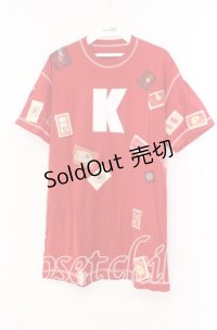 Karl Helmut / ワッペンKロゴTシャツ  アカ O-25-11-17-030-EL-TS-IG-ZI