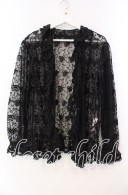 画像1: INGEBORG / フランスレースカーディガン  クロ O-25-11-17-033-LO-TO-IG-OS