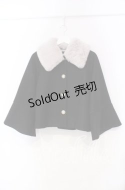 画像1: axes femme POETIQUE / ベルスリーブショートコート M クロ O-25-11-18-001-AX-CO-OW-OS