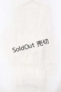 Chalmiere / ドットチュールガウン M シロ O-25-11-18-031-LO-OP-OW-OS