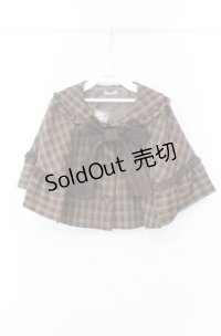 axes femme POETIQUE / レース重ねリボンタイ付ケープ M ブラウン O-25-11-18-033-AX-JA-OW-OS