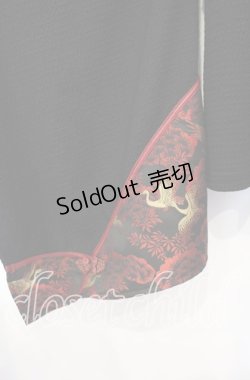 画像2: Qutie Frash / 2023年プレミアム 宵鶴着物チュニック  ブラック×レッド O-25-11-18-035-QU-TO-IG-OS