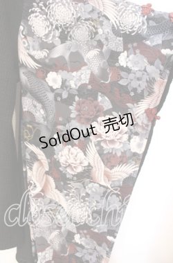 画像3: Qutie Frash / 2023年プレミアム 宵鶴着物チュニック  ブラック×レッド O-25-11-18-035-QU-TO-IG-OS