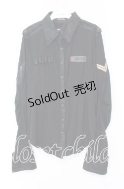 画像1: Qutie Frash / ミリタリーシャツ  ブラック O-25-11-18-036-QU-TO-IG-OS