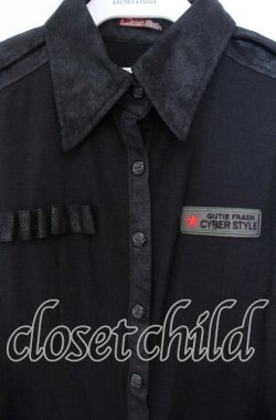 画像2: Qutie Frash / ミリタリーシャツ  ブラック O-25-11-18-036-QU-TO-IG-OS