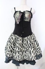 Qutie Frash / キャミワンピース  ブラック×グリーン O-25-11-18-037-QU-OP-IG-OS