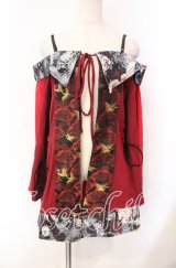 Qutie Frash / オフショルカーデ  レッド O-25-11-18-038-QU-TO-IG-OS