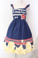 Emily Temple cute / エアーポップワンピース  ネイビー O-25-11-18-039-ET-OP-IG-OS