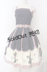 Innocent World / フレンチプードルジャストウエストジャンパースカート Ｍ ネイビー O-25-11-18-042-IW-OP-IG-OS