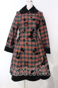 Innocent World / タータンチェックフレデリックコートワンピース  グリーン O-25-11-18-046-IW-OP-IG-OS