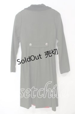 画像3: Belette / 別珍切り替えロングコート  グリーン×ブラック O-25-11-18-047-LO-OP-IG-OS