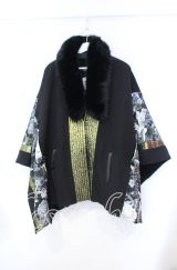 Qutie Frash / ポンチョコート F ブラック O-25-11-18-050-QU-CO-OW-OS