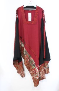 Qutie Frash / 着物チュニック  レッド O-25-11-18-052-QU-OP-OW-OS