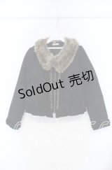 axes femme / ファー襟ブルゾン M クロ O-25-11-18-007-AX-TO-OW-OS