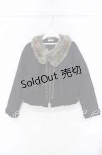 axes femme / ファー襟ブルゾン M クロ O-25-11-18-007-AX-TO-OW-OS