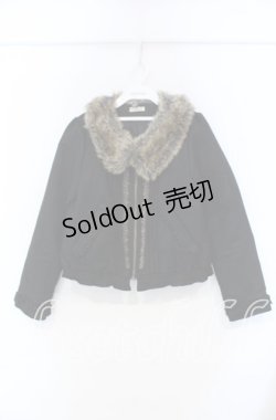 画像1: axes femme / ファー襟ブルゾン M クロ O-25-11-18-007-AX-TO-OW-OS